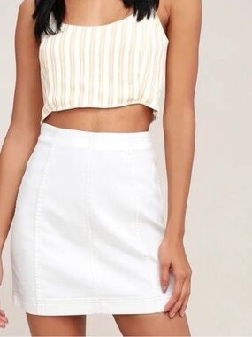 NWT free people modern femme Denim Mini Skirt